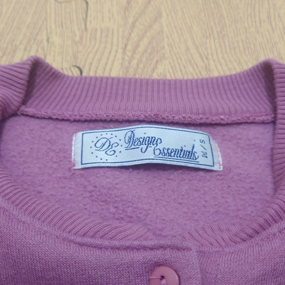 Vintage 80s Sweatshirt Jumper Women's Small Pink Embroidered Cottagecore Floral - Picture 4 of 12